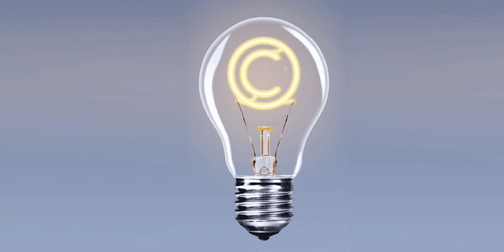 Light Bulb with Copyright